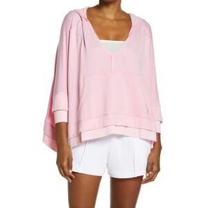 Free People Bonfire Pullover Hoodie In Peony Size Small